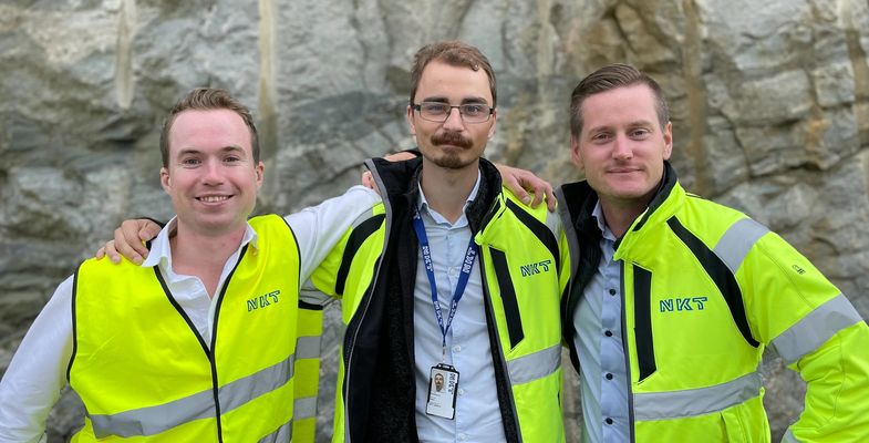 Image of trainees Petter, Claes and Andre