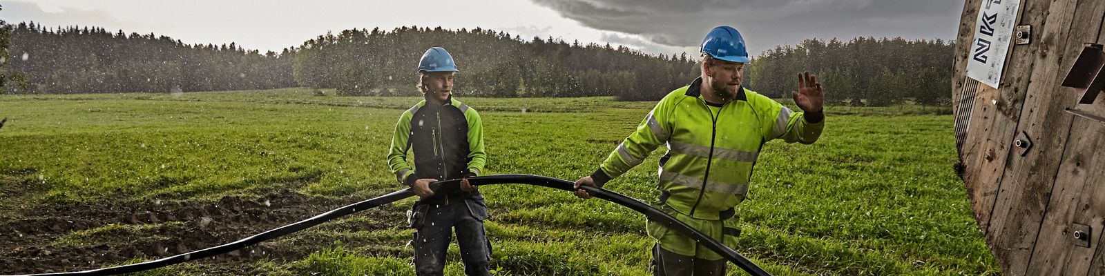 MV cable laying Avesta, Sweden